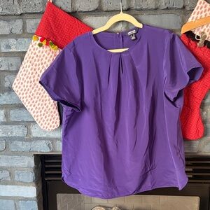 Lands' End Vibrant Purple Blouse